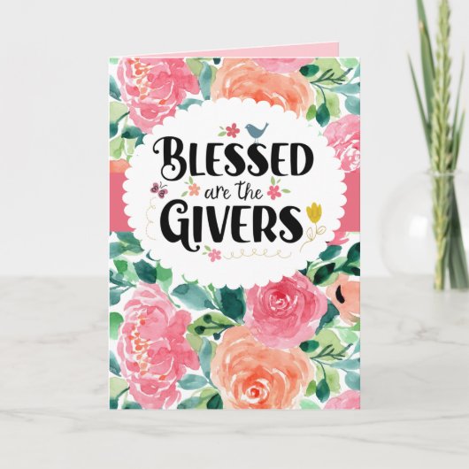 Selig sind die Givers Karte (Vorderseite)