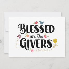 Selig sind die Givers wie du - Danke Karte