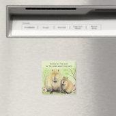 Selig sind die Meek Capybara Magnet (In Situ (Geschirrspüler))