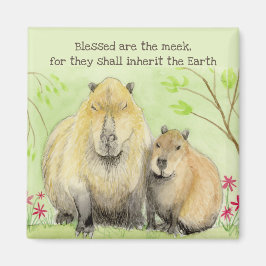 Selig sind die Meek Capybara Magnet