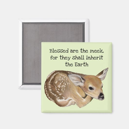 Selig sind die Meek Fawn Magnet (Vorderseite/Rückseite)