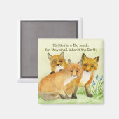 Selig sind die Meek Foxes Magnet (Vorderseite/Rückseite)