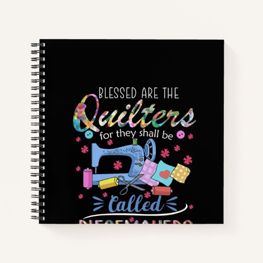 Selig sind die Quilter für sie werden Piecemaker Notizblock (Vorderseite)