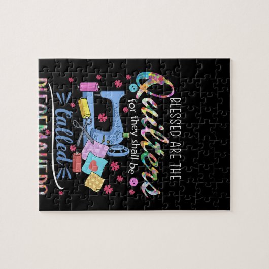 Selig sind die Quilter für sie werden Piecemaker Puzzle (Horizontal)