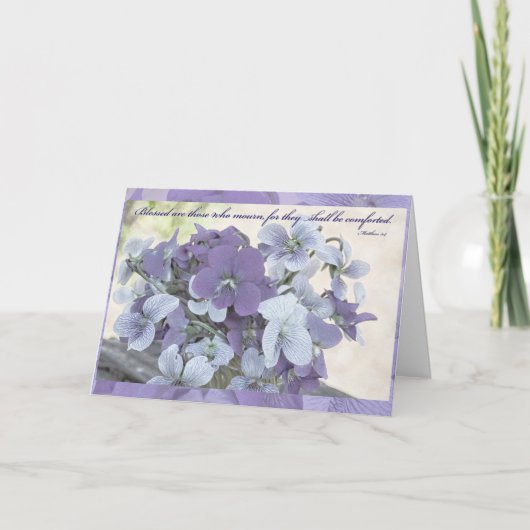 Selig sind diejenigen, die Beileid-Karte trauern Karte (Vorderseite)