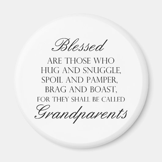 Selig sind... Großeltern Magnet (Vorne)