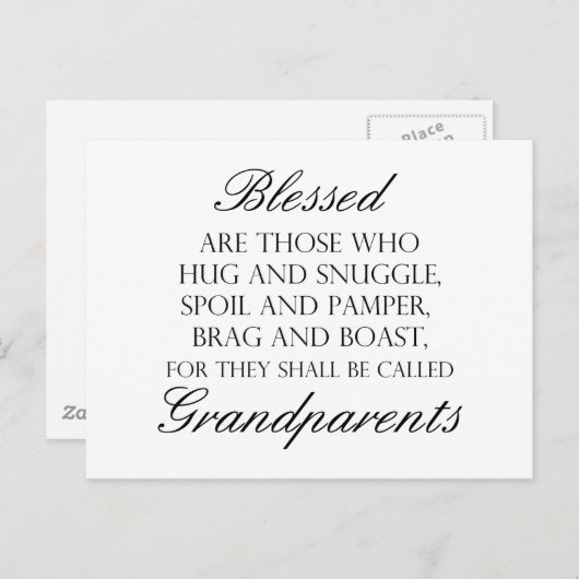 Selig sind... Großeltern Postkarte (Vorne/Hinten)