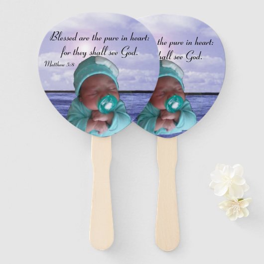 Selig sind im Herzen rein Fächer (Vorne und Hinten)