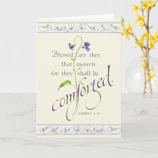 Selig sind sie, die trauern karte (Gelbe Blume)