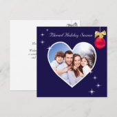 Selig Urlaub Saison Custom Foto auf blau (Vorne/Hinten)