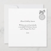 Selig Urlaub Saison Custom Foto auf blau (Rückseite)