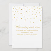 Selig Weihnachten Geburtserklärung Ankündigung Gol (Rückseite)