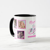 Selig zu werden Oma Foto Großkinder Geschenke Tasse (Vorderseite Links)