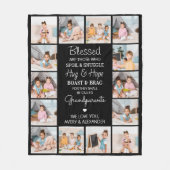 Selige Großeltern Custom Modern Foto Collage Fleecedecke (Vorderseite)