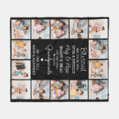 Selige Großeltern Custom Modern Foto Collage Fleecedecke (Vorderseite (Horizontal))