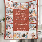 Selige Großeltern Custom Terracotta 14 Picture Fleecedecke