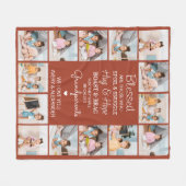 Selige Großeltern Custom Terracotta 14 Picture Fleecedecke (Vorderseite (Horizontal))