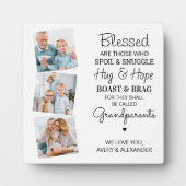 Selige Großeltern Großkinder FotoCollage Fotoplatte (Vorderseite)