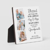 Selige Großeltern Großkinder FotoCollage Fotoplatte (Vorderseite)