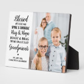 Selige Großeltern Modernes Personalisiertes Foto Fotoplatte (Seite)