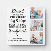 Selige Großeltern Personalisiert 3 Foto Collage Fotoplatte (Vorderseite)