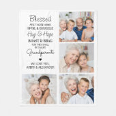 Selige Großeltern Personalisierte FotoCollage Fleecedecke (Vorderseite)