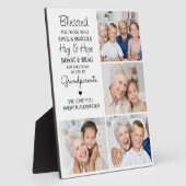 Selige Großeltern Personalisierte FotoCollage Fotoplatte (Seite)