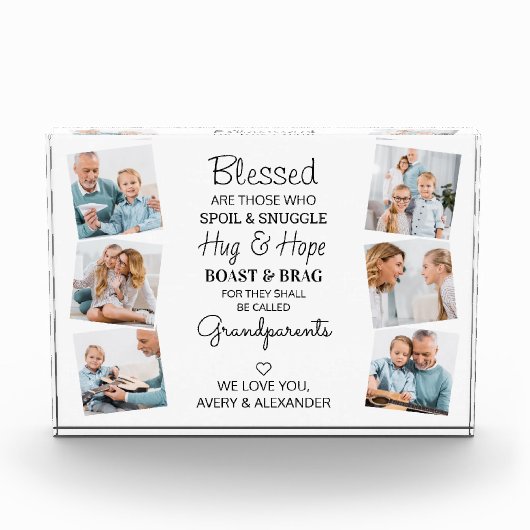 Selige Großeltern zitieren 6 Bildkollektion Fotoblock (Vorderseite)