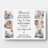 Selige Großeltern zitieren FotoCollage Fotoplatte (Vorderseite)