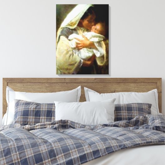 Selige Jungfrau Maria und Säugling Kind Jesus Leinwanddruck (Insitu (Schlafzimmer))