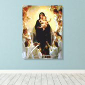 Selige Jungfrau Maria und Säugling Kind Jesus Leinwanddruck (Insitu (Holzboden))