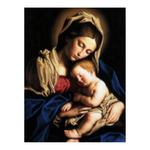 Selige Jungfrau Maria und Säugling Kind Jesus