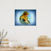 Selige Jungfrau Maria und Säugling Kind Jesus Poster (Küche)