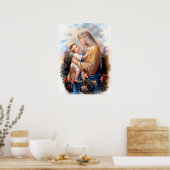 Selige Jungfrau Maria und Säugling Kind Jesus Poster (Küche)