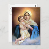 Selige Jungfrau Maria und Säugling Kind Jesus Postkarte (Vorne/Hinten)