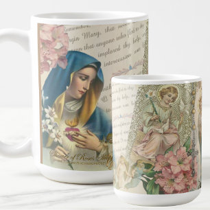 Selige Jungfrau Maria Vintage Katholischer Rosenkr Kaffeetasse
