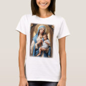 Selige Jungfrau Mary and Baby Jesus T-Shirt (Vorderseite)