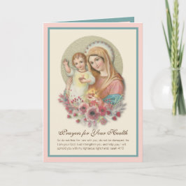 Selige Jungfrau Mary Baby Jesus Blume wird gut Karte