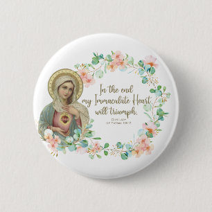 Selige Jungfrau Mary Fatima Religious katholische Button