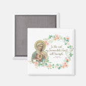 Selige Jungfrau Mary Fatima Religious katholische Magnet (Vorderseite/Rückseite)