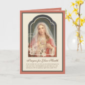 Selige Jungfrau Mary Floral Scripting Vintag Karte (Gelbe Blume)