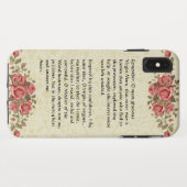 Selige Jungfrau Mary Gebet Memorare Rose Case-Mate iPhone Hülle (Rückseite (Horizontal))