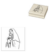Selige Jungfrau Mary hält das Baby Jesus Gummistempel (Stempel)