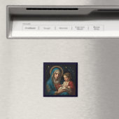 Selige Jungfrau Mary & Jesus Krippe Weihnachten Magnet (In Situ (Geschirrspüler))