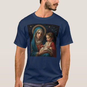 Selige Jungfrau Mary & Jesus Krippe Weihnachten T-Shirt