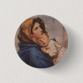 Selige Jungfrau Mary mit dem Baby Jesus Button (Vorderseite)