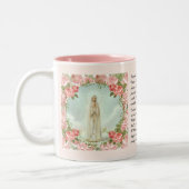 Selige Jungfrau Mary Our Lady of Fatima Memorare T Zweifarbige Tasse (Links)