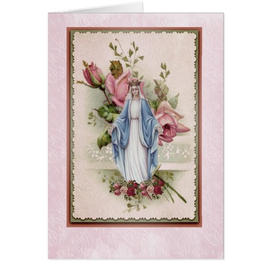Selige Jungfrau Mary Pink Roses katholische (Vorne)