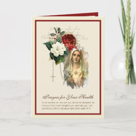 Selige Jungfrau Mary Rosary Rose bekommen gute Kar Karte