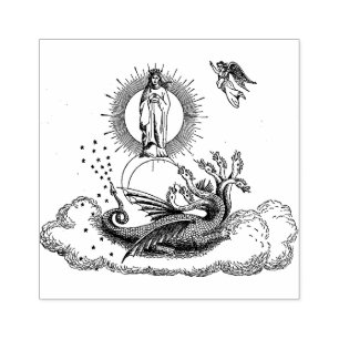 Selige Jungfrau Mary Scripture Offenbarung Gummistempel